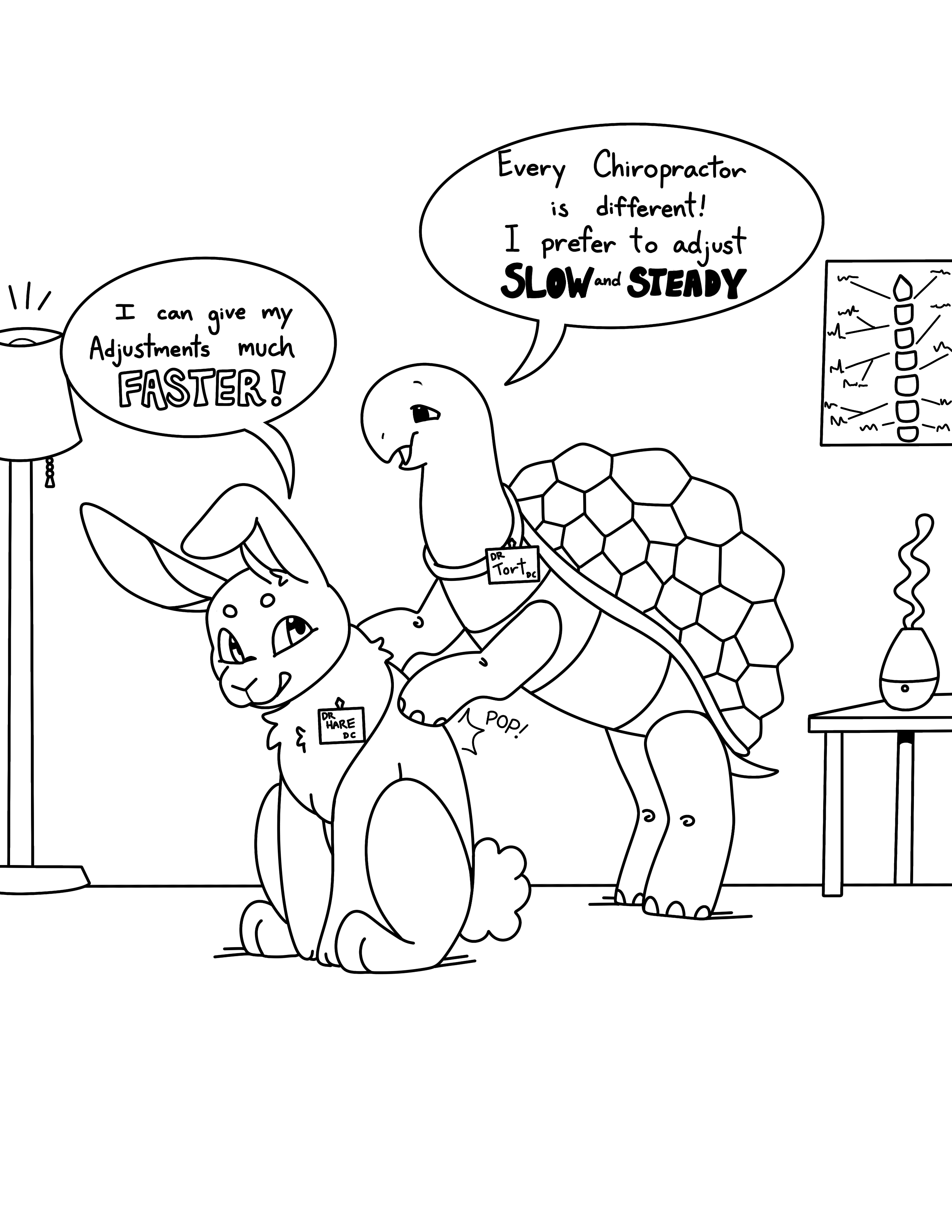 Happy Spines: Chiropractic Coloring Book