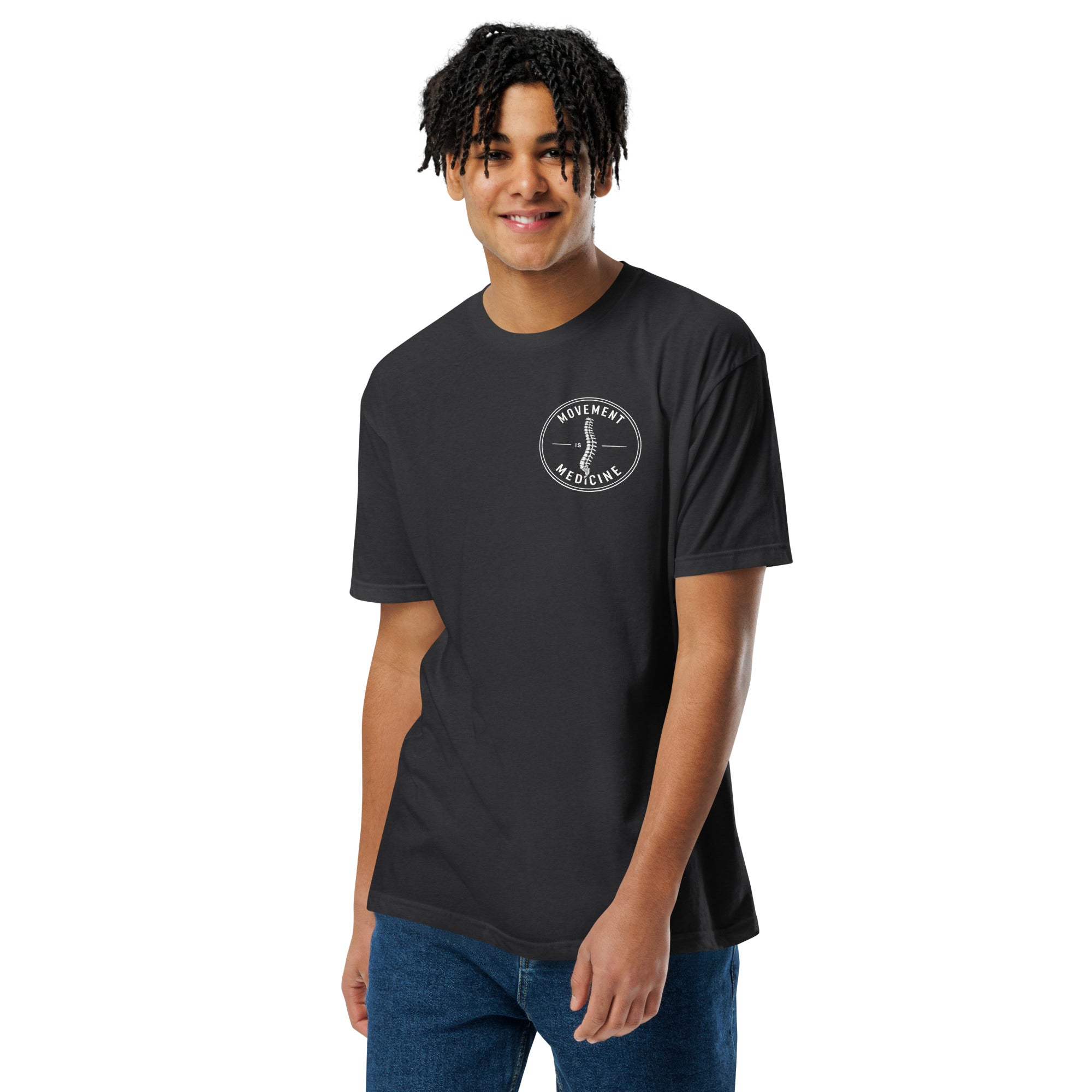 Movement Is Medicine Black Tee – silly-chiro
